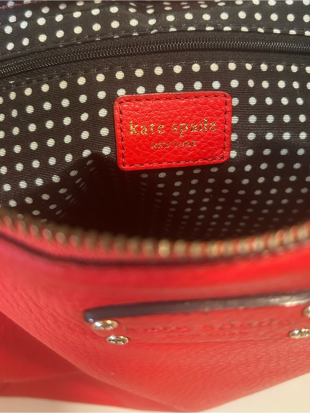 Kate Spade | Cheltenham Large Lucia Shoulder Bag | Persimmon Red - Picture 11 of 15
